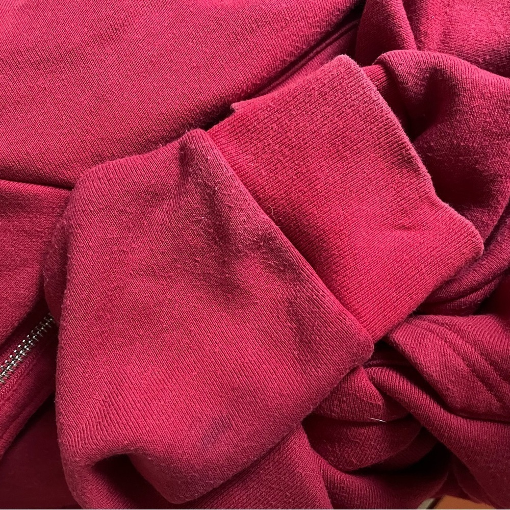 ORIGINAL FAKE sz 2 US sz S Red Zip Up Fleece Hoodie Medicom Toy KAWS - Picture 16 of 16